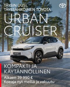Uusi Toyota sähköauto Urban Cruiser nyt Kuopiossa!