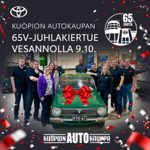 Kuopion Autokaupan 65-vuotisjuhlakiertue pysähtyy perjantaina 9.10